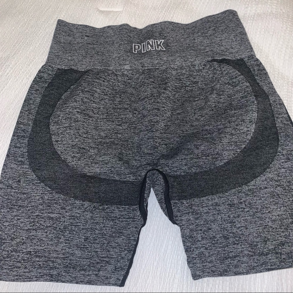 pink sport grey biker shorts